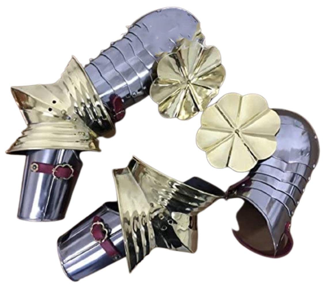 NauticalMart Medieval Gothic Armor Arm and Shoulder Set Steel or Brass Polishing