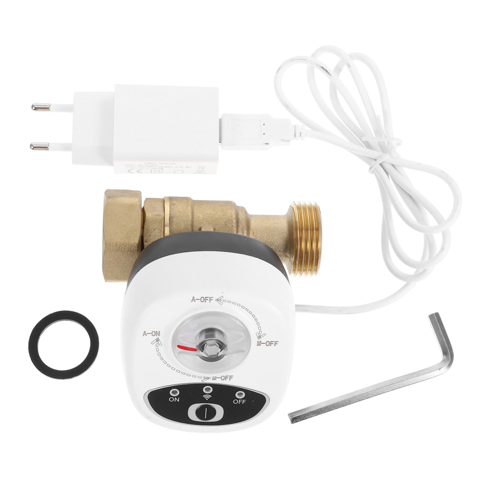 Válvula de Agua Inteligente Wifi Ahorro de Agua Garantizado con Temporizador y Alarma Material PC y Abs Control Remoto para Sistemas de Riego