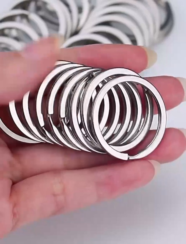 100 stuks sleutelringen goud, 25 cm 30 cm sleutelringen