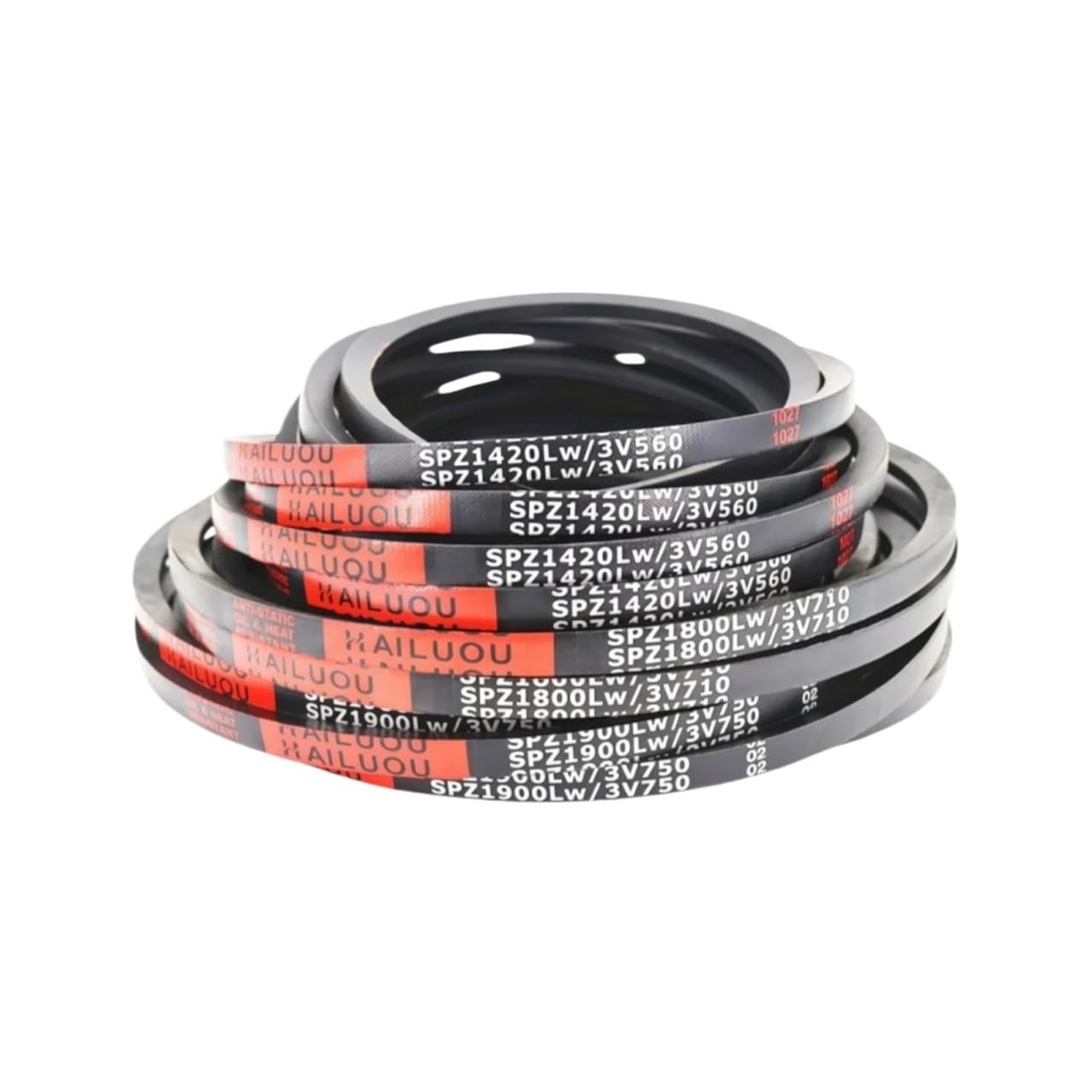 1/2/5pc Drive Belt | SPZ 1850~2020LW Rubber V Belt 9.7x8mm(SPZ 2020LW,1pcs-HAILUOU)