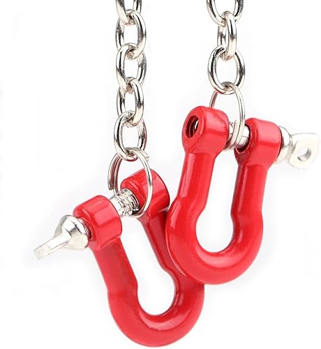 Miniatura 8 de Dilwe Ganchos de cadena RC, cadena de aleación de metal a escala 110 y grilletes de remolque de 31 pulgadas para RC Crawler SCX-10 D90 accesorio de