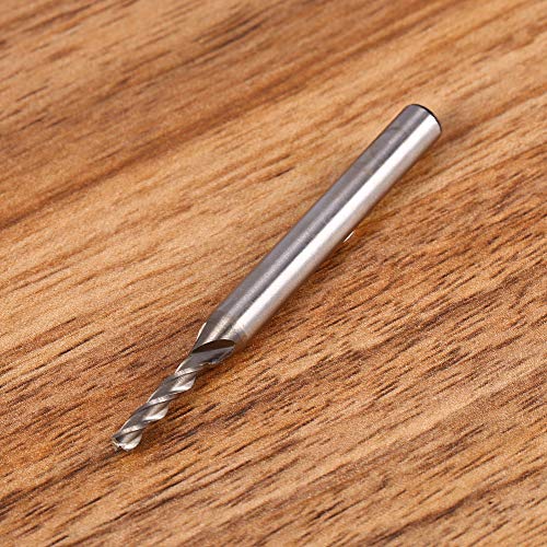 Image of HSS End Mill Cutter CNC Bit Extended, Diameter 3 Flutes CNC Spiral Router Bits Shank Diameter 6mm Total Length 63mm, Nose End Mills