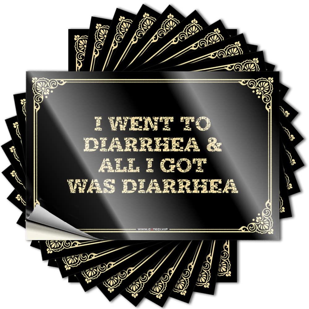 Lettering Sticker Room Decor Indie Aesthetic | Southern Door I Went to Diarrhea and All I Got was Diarrhea for Halloween(12X18CM)