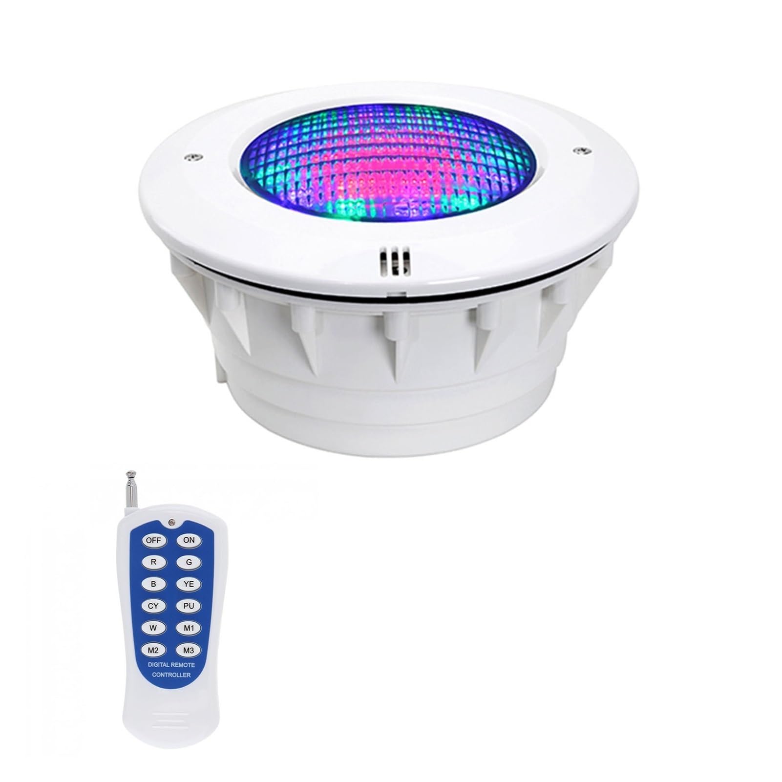 Luce LED Subacquea for Piscina con Telecomando con nicchia, AC 12V PAR56 6-24W Luci for Paesaggio Acquatico incorporate (12 Keys,9w)