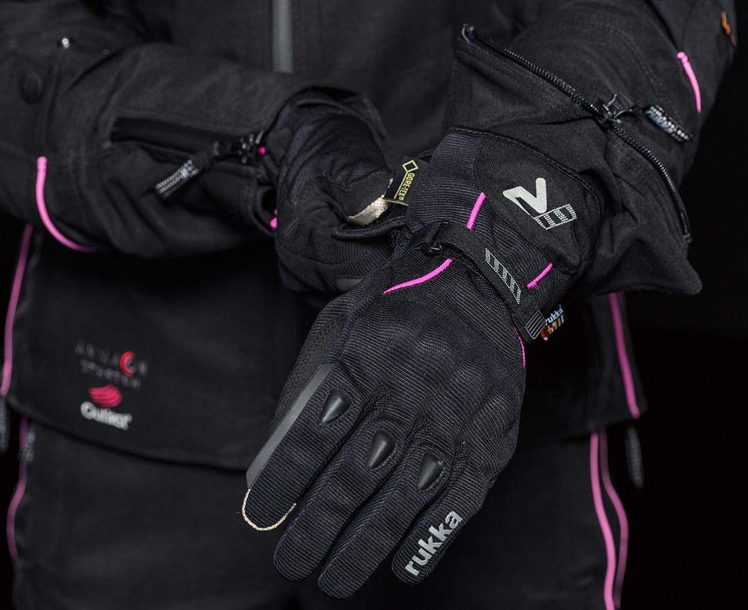 Rukka Virve Gore-Tex Damskie rękawice motocyklowe, czarny/purpurowy, 10