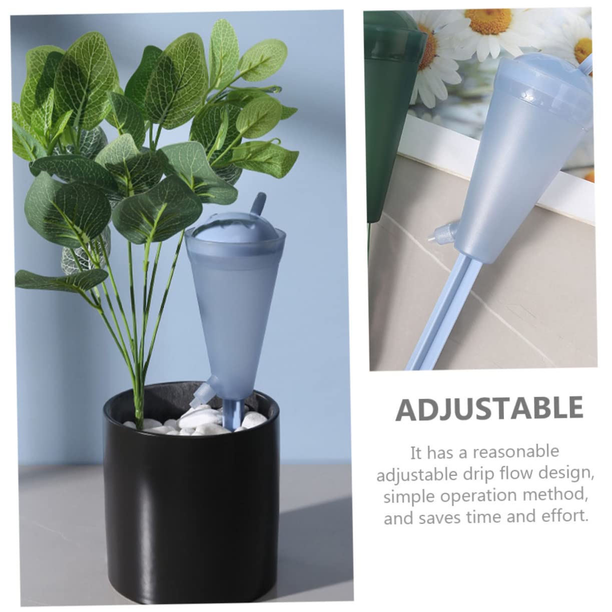 IWOWHERO 2pcs Cone Dripper Watering Irrigation Solar Spray Mist System Water Dispenser Auto Garden Hose Guide Spikes Pot Spout Pump Hydroponics Plant Water Spike Plant Waterer Meter Car Can