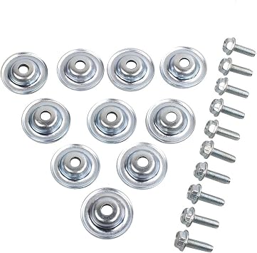 10-Piece Skid Washer and Bolt Kit RS1 500 570 700 800 900 1000, Hardware Set Underbody, Lasting in Harsh