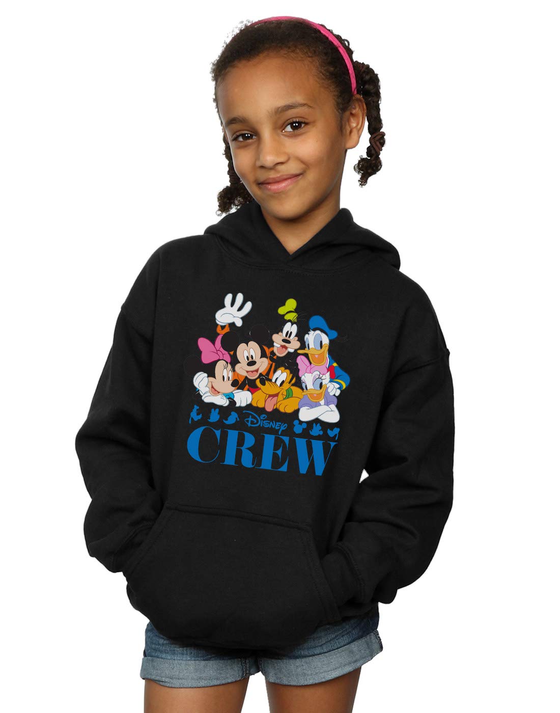 Disney Girls Mickey Mouse Disney Friends Hoodie Black 9-11 Years