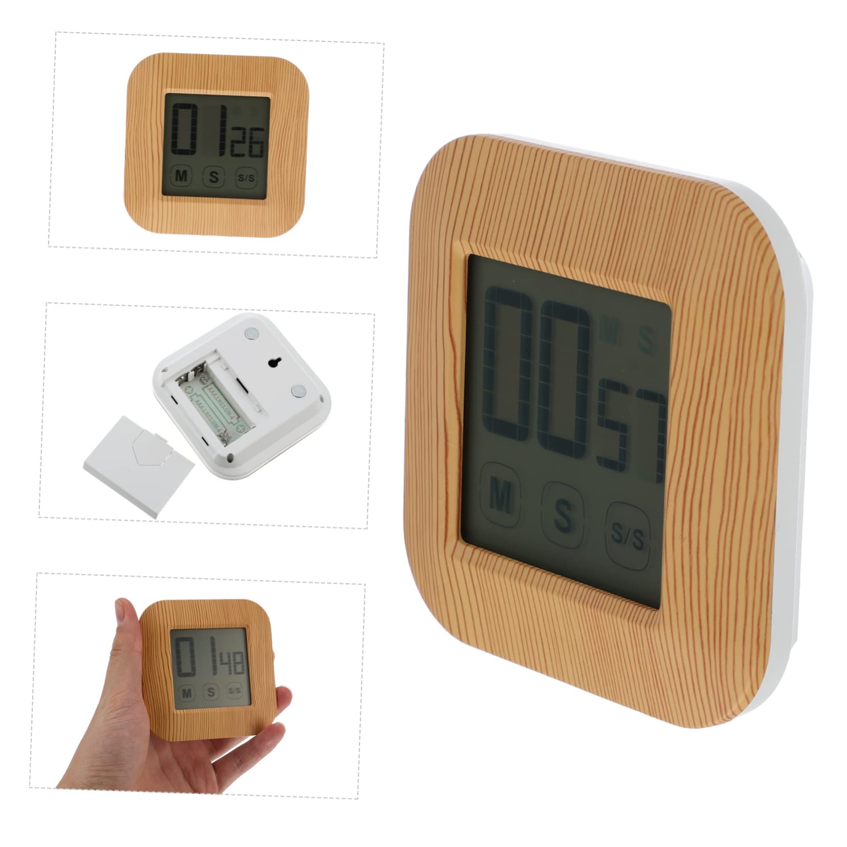 ULTECHNOVO 3pièces Minuteur De Cuisine Touch avec Alarme Chronomètre De Cuisine Pratique pour pour Professeurs Chefs Herbe Facile à Utiliser Magnétique Design Élégant