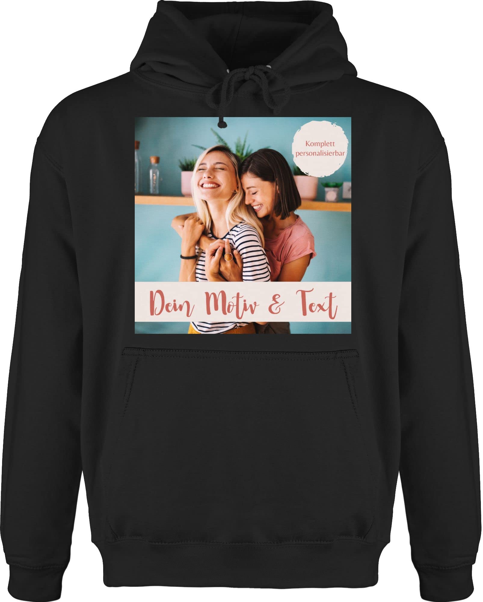 Geschenk mit Namen personalisiert by Shirtracer - Hoodie Herren Pullover Männer - eigenem - Foto Bild