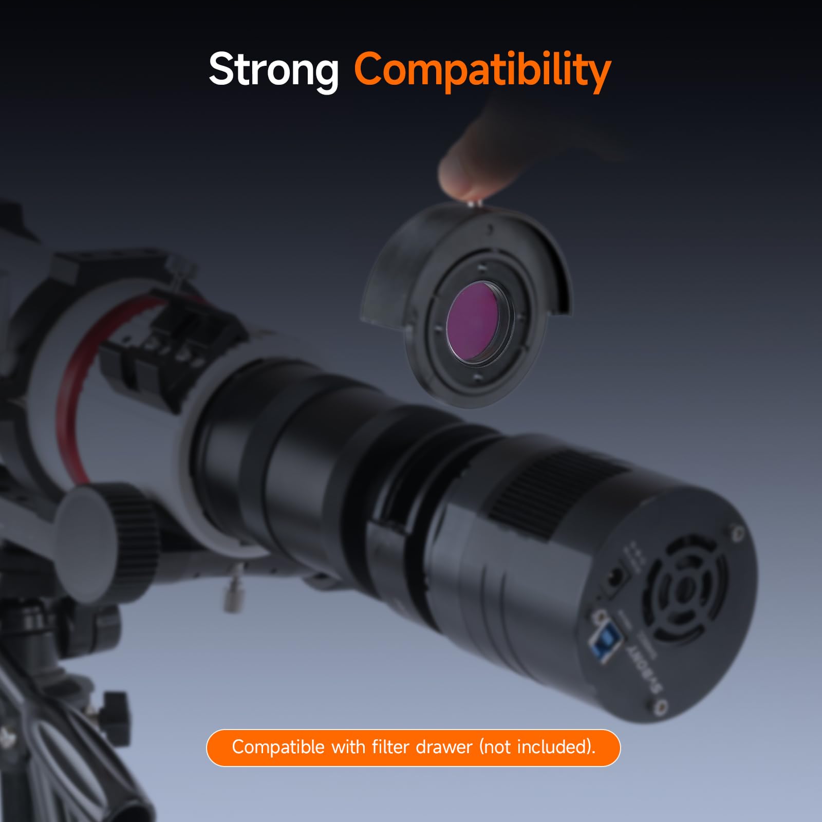 Svbony SV220 Télescope Filtre, H-Alpha et OIII, 3 nm Double Bande 1,25" Filtre Nébuleux, OD5 Télescope Accessoire, taux de Transmission Supérieur à 85%, pour Astrophotographie du Ciel Profond