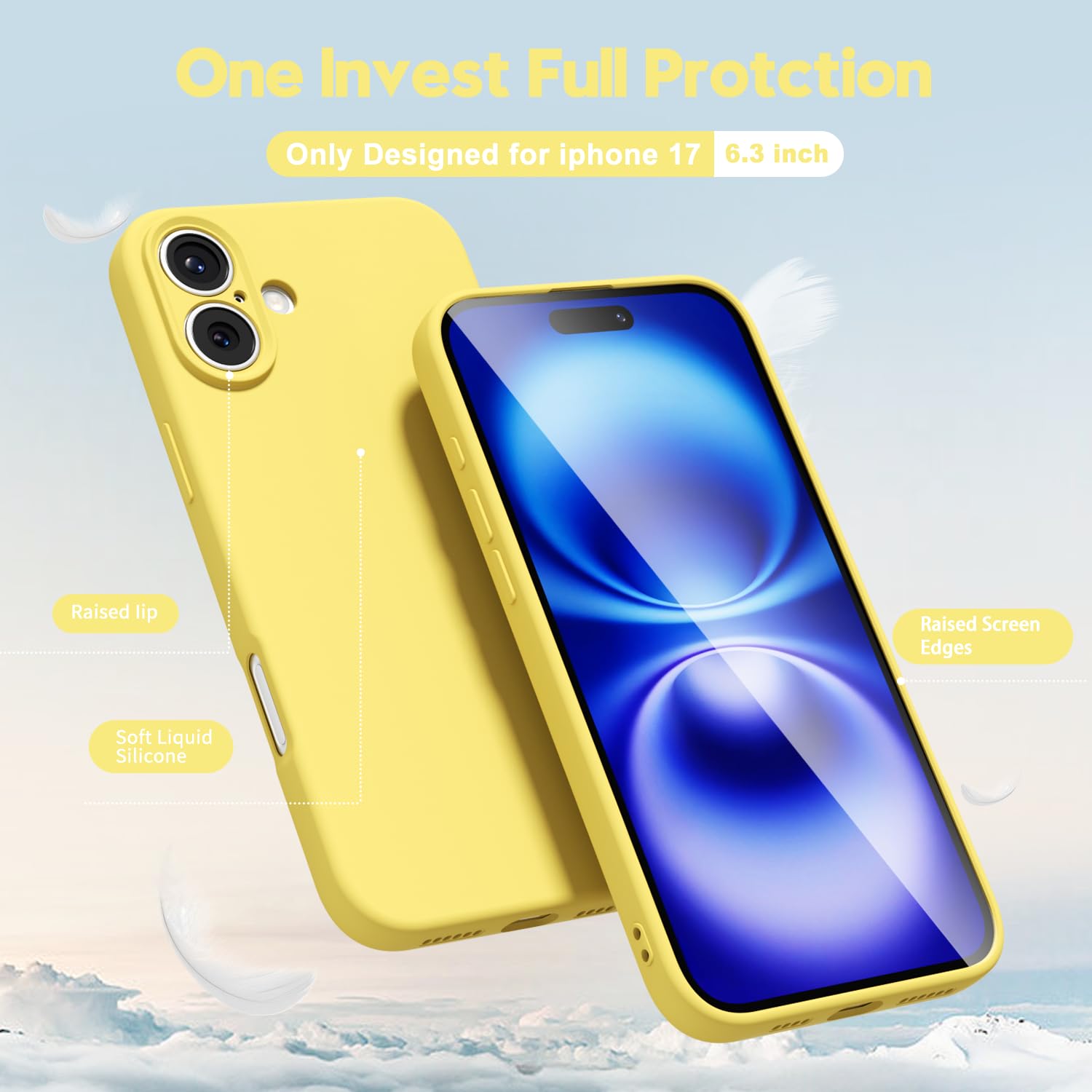oakxco for iPhone 16 Pro Max Case Liquid Silicone, Soft Rubber Gel Elegant Aesthetic Basic Simple Cover, Cute Thin Slim TPU Matte Solid Color Plain Smooth Case for Women Girl, Light Pink — view 1067