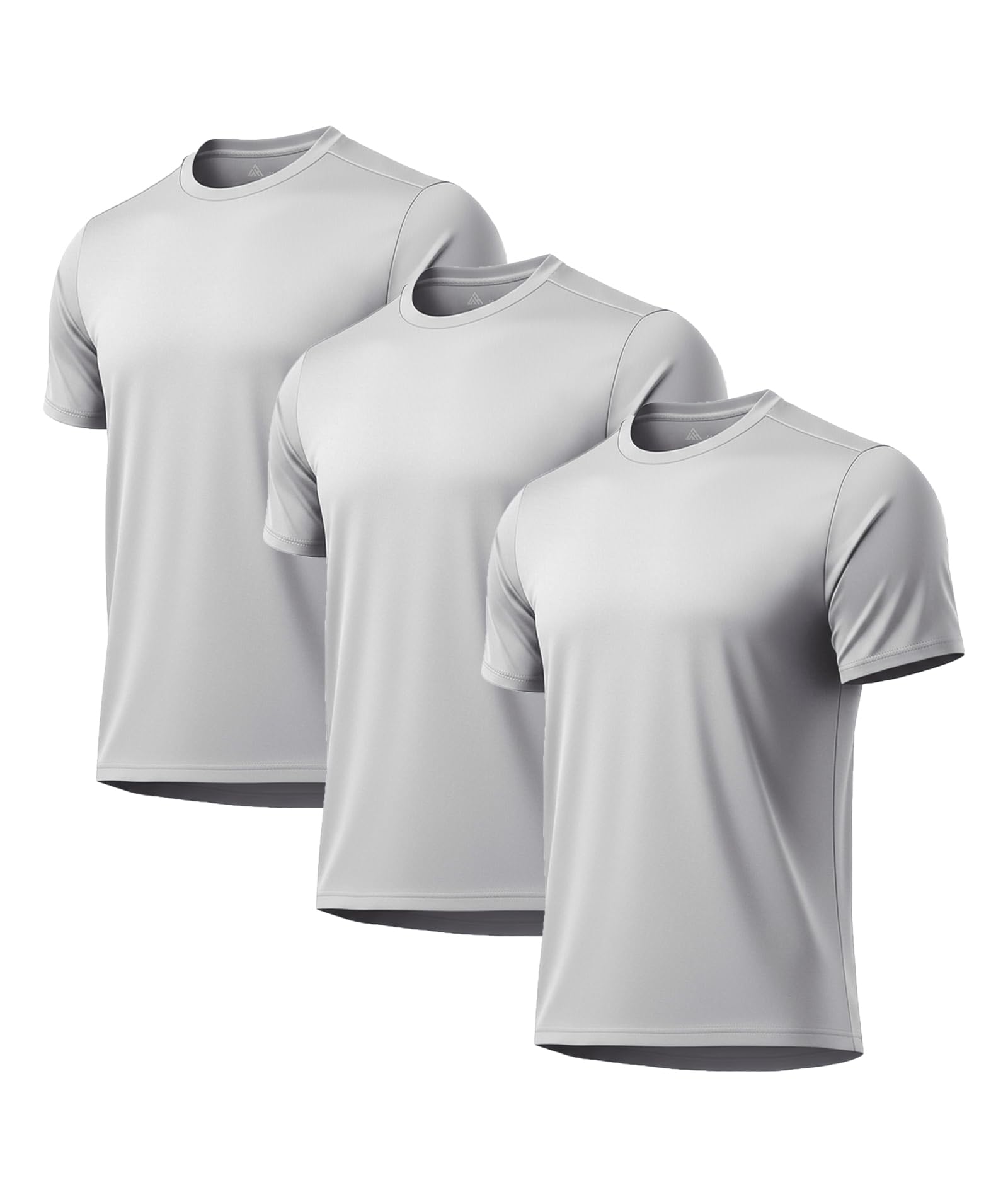 3 Pack Mens Swim Shirt Rash Guard Workout Shirts UPF 50+ Short Sleeve Fast Dry Sun Protection Lightweight Water Shirt