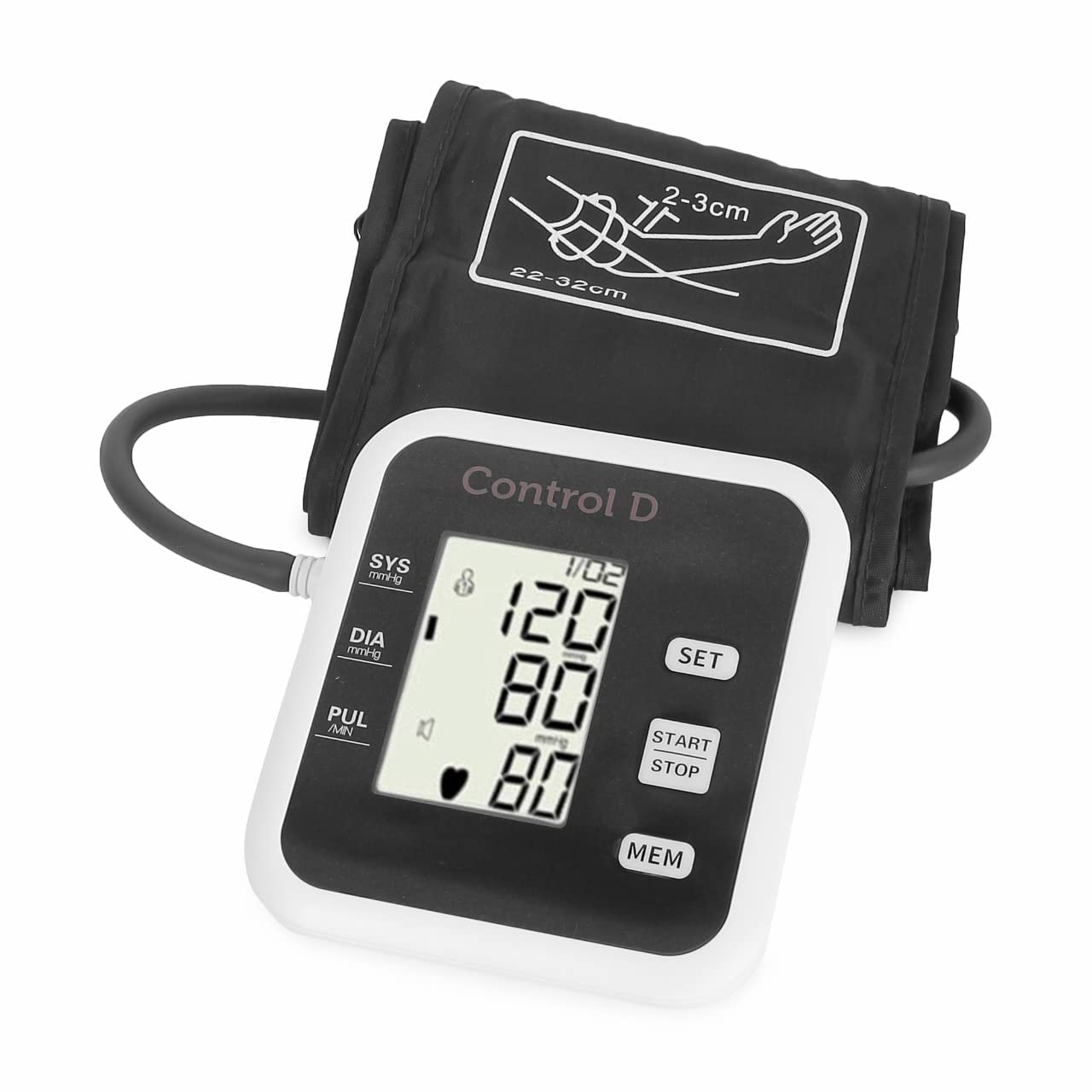 Control D Fully Automatic Oscillometric Digital Blood Pressure Checking Machine Upper Arm Portable Digital Blood Pressure Monitor BP Machine Power With Micro USB (Black and White) (B0B25M9VQQ) Amazon Price History, Amazon Price Tracker