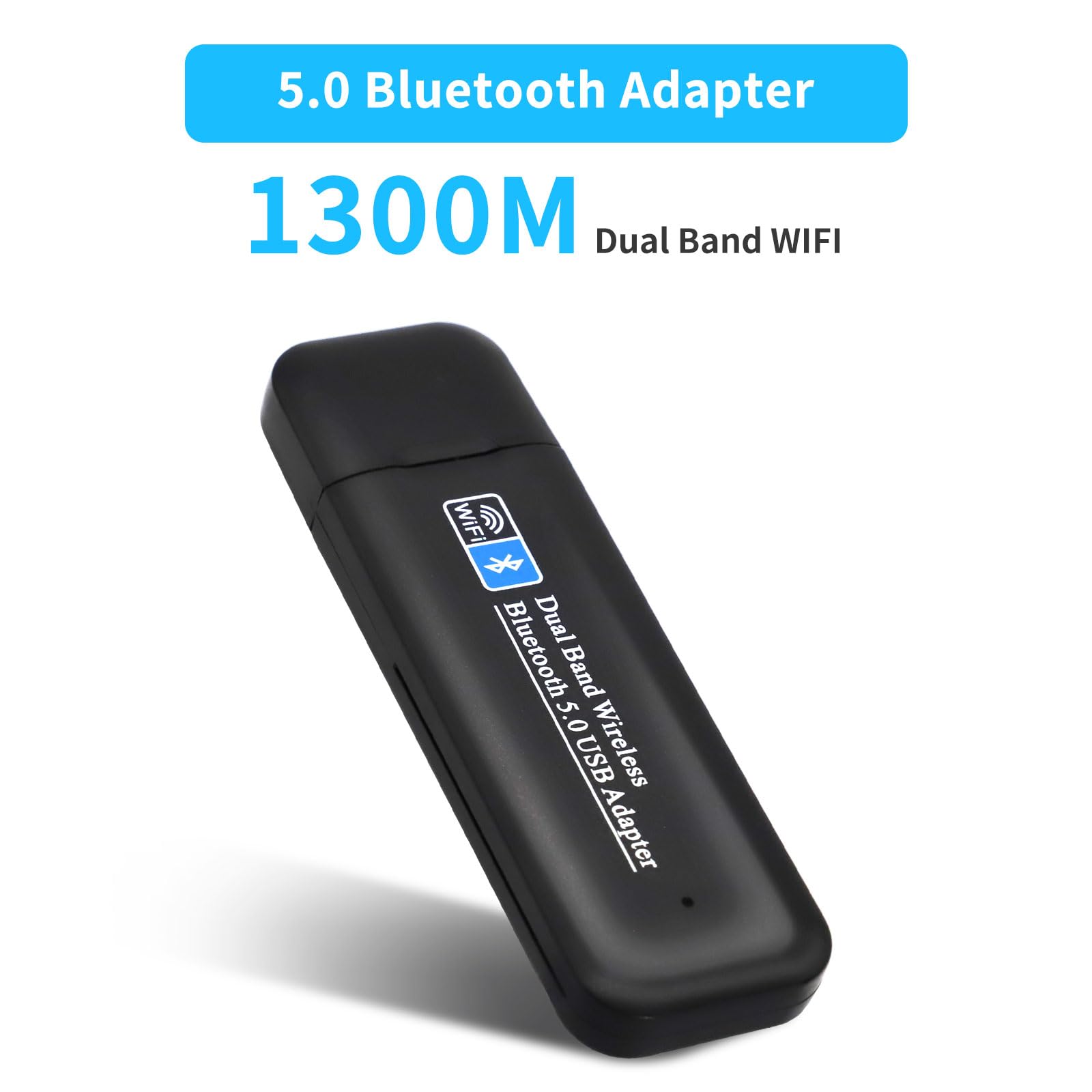 Chiavetta WiFi USB 5dBi 1300M 2 Antenne Dual Band 2.4G/5GHz Per