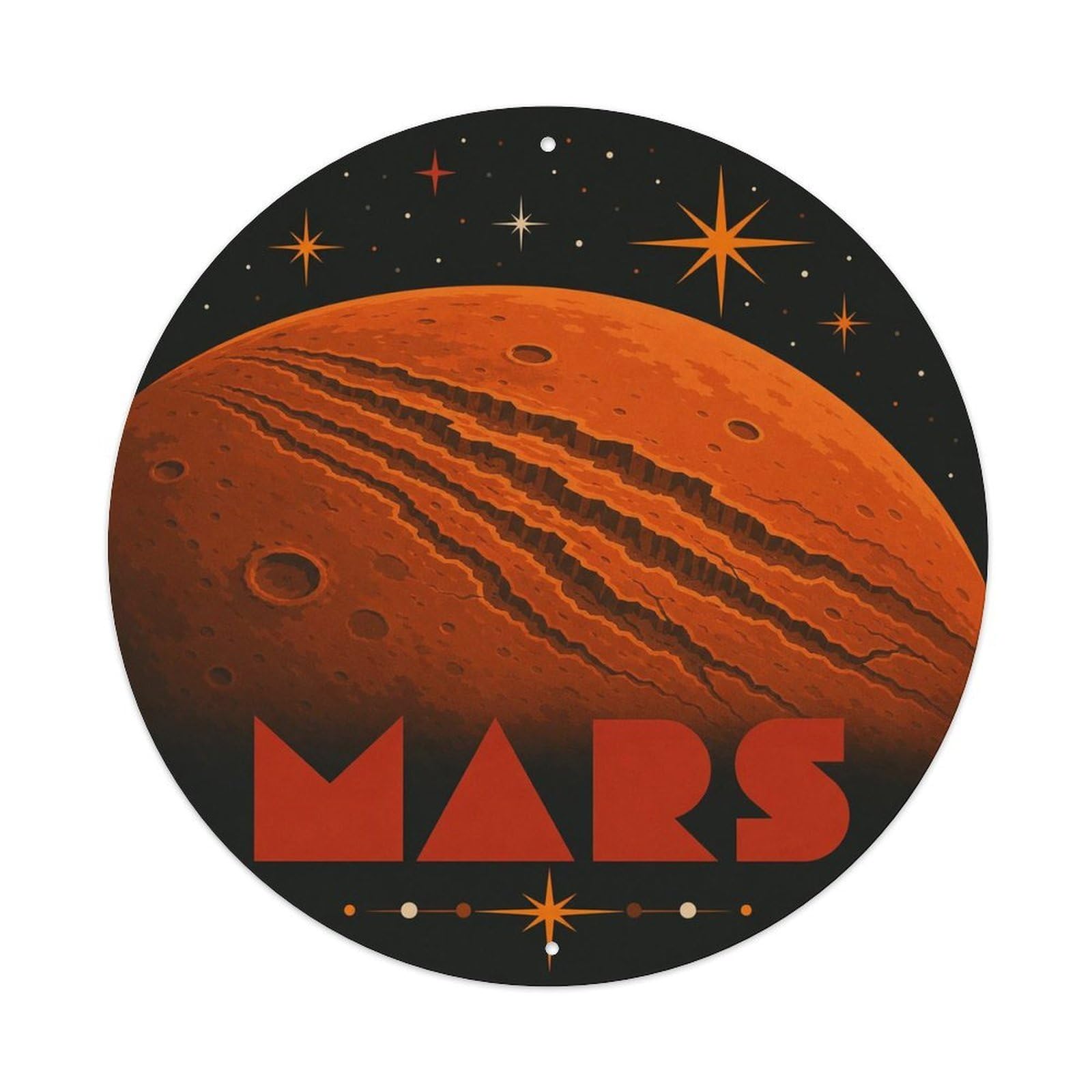 Solar System Celestial Mars Canyon Planet Metal Tin Sign