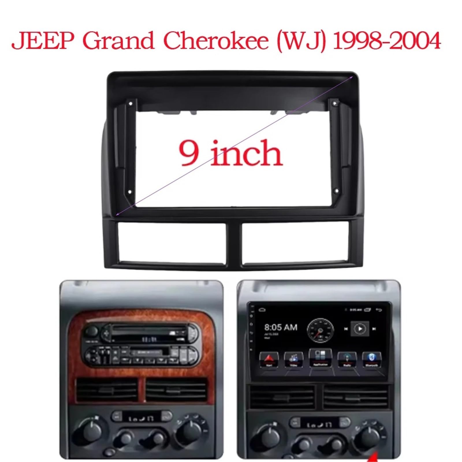 zaślepki radia Dla Jeepa Grand Cherokee II WJ 98-04