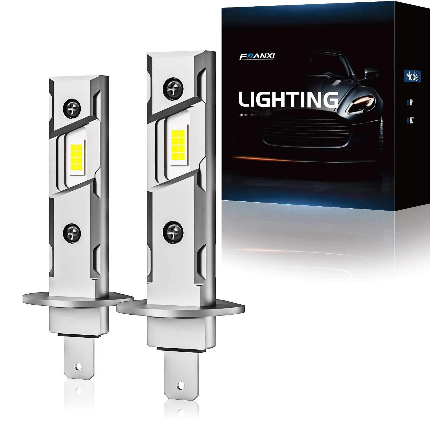 UPXSXT 9005 9006 LED Fog Light Bulbs - 2 Packs, 6000K Cool White, 12-24V, Super Bright, Plug And Play