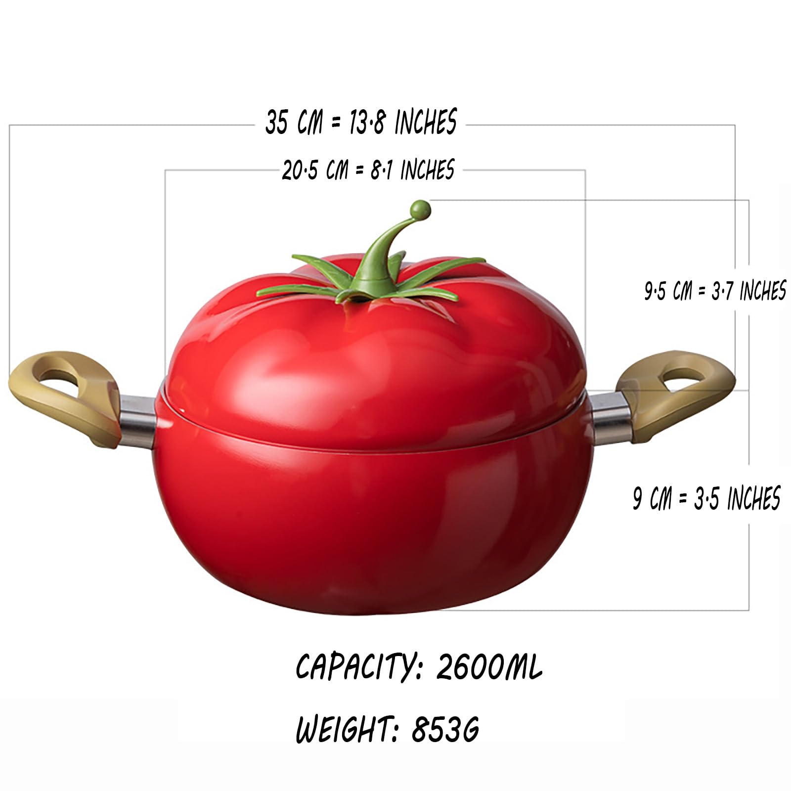 Pentola multifunzione con manici for grigliata del Ringraziamento(Tomato pot)