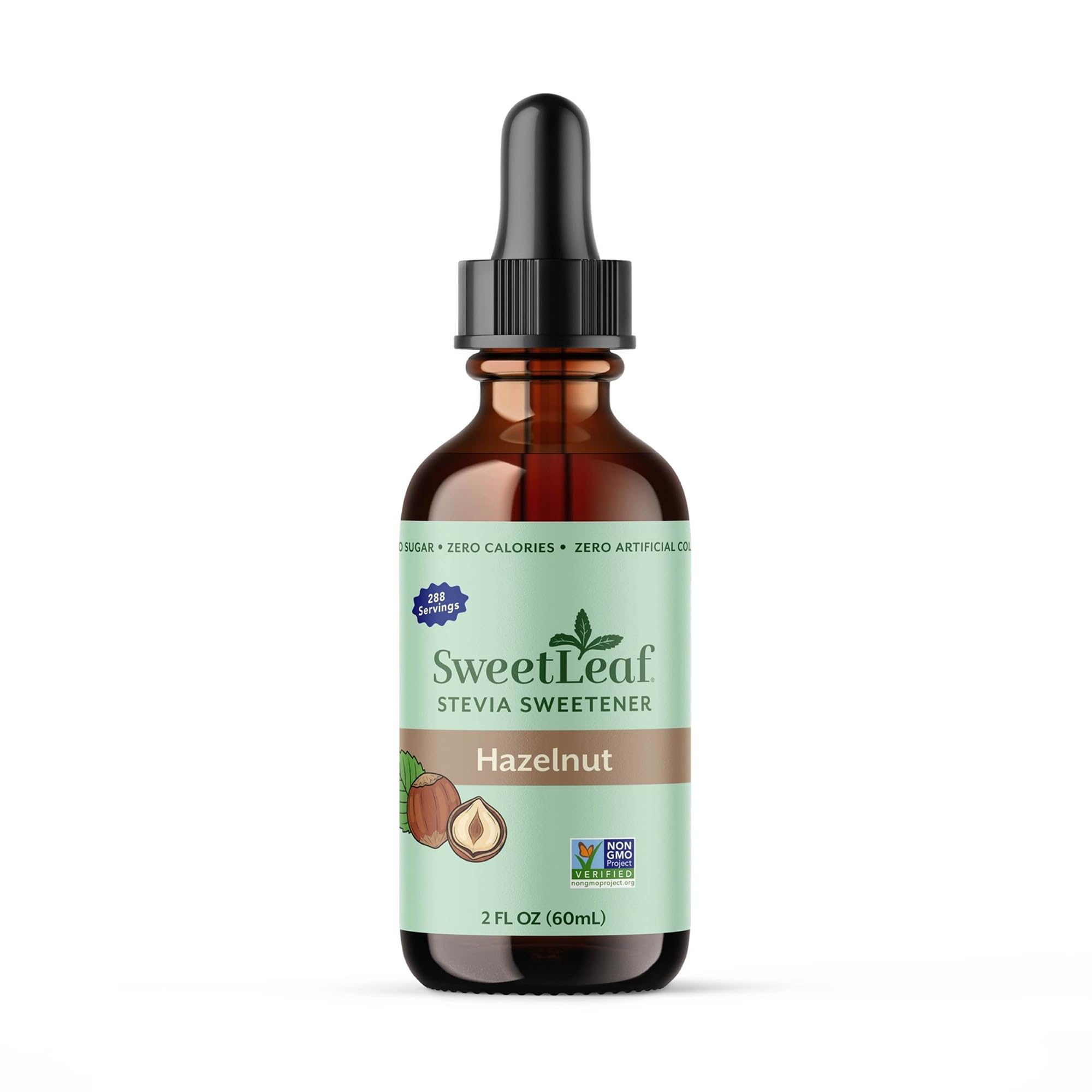 Wisdom Natural, SweetLeaf, Liquid Stevia, orzech laskowy, 2 fl oz (60 ml)