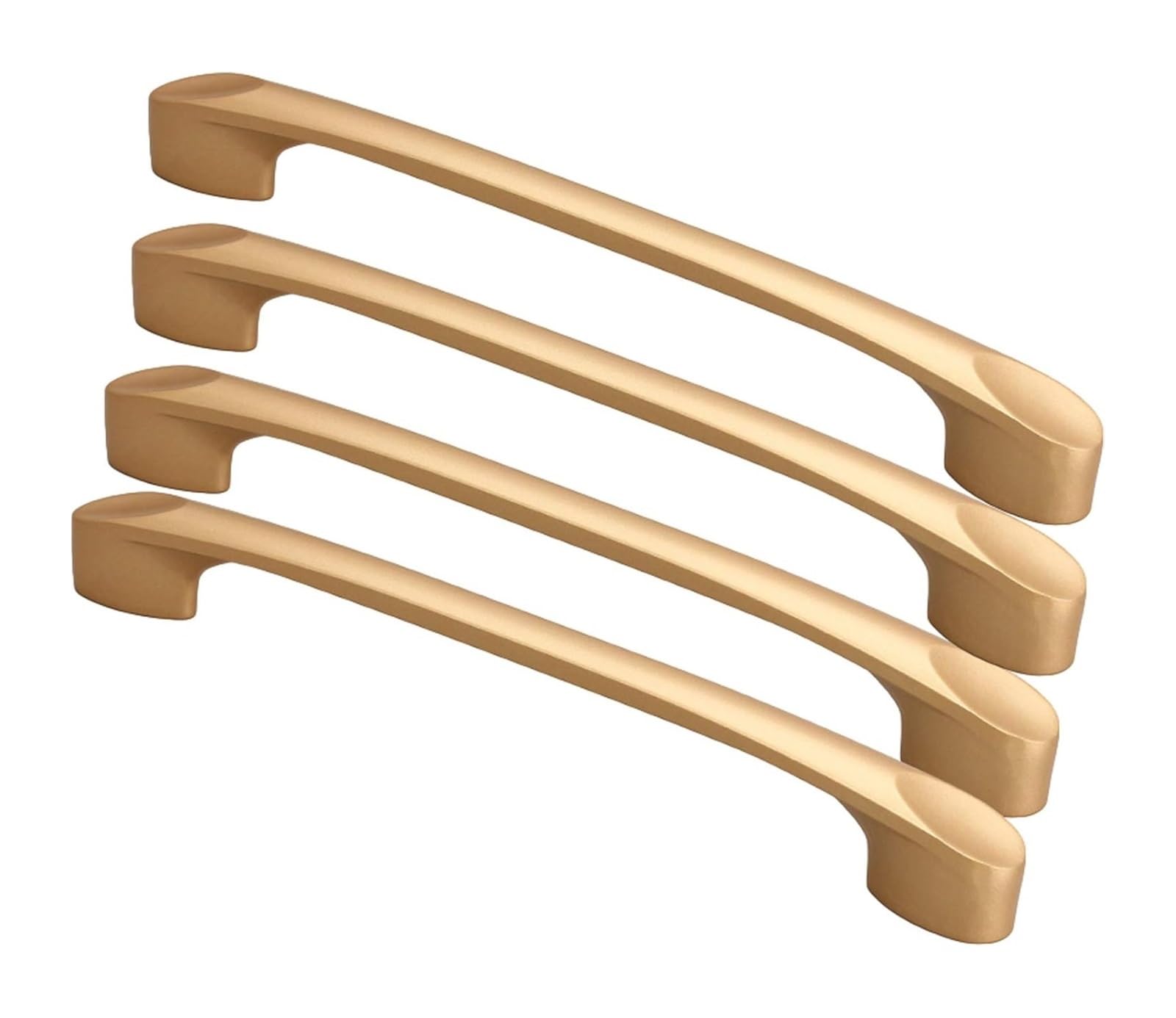 VOPLIVAT Kitchen Cupboard Handles, 4 Pieces Drawer Cabinet Wardrobe Door Handles Bow Pull Golden Multiple Sizes(Hole Distance 160mm)