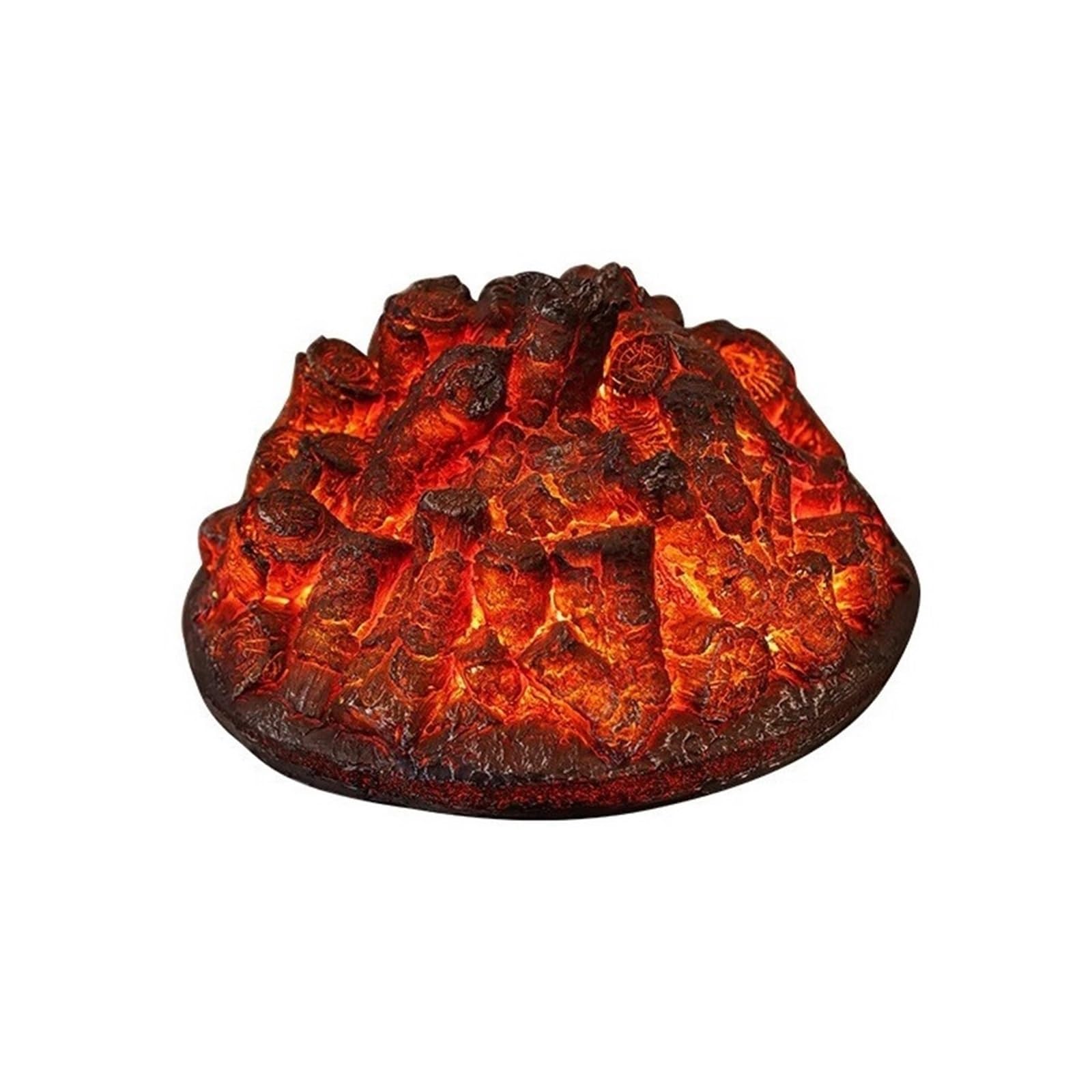 WANGHAI-666 Electric Fireplaces Fireplace with Simulated Charcoal Flame Design, Round Stove Decoration(Large)