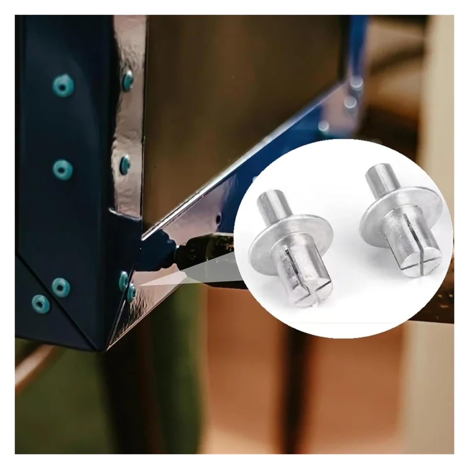 Rivetti ciechi, Rivetti a martello 300 pezzi Elementi di fissaggio ad espansione in lega alluminio Chiodi for for pannelli e pareti(7mm,30PCS)