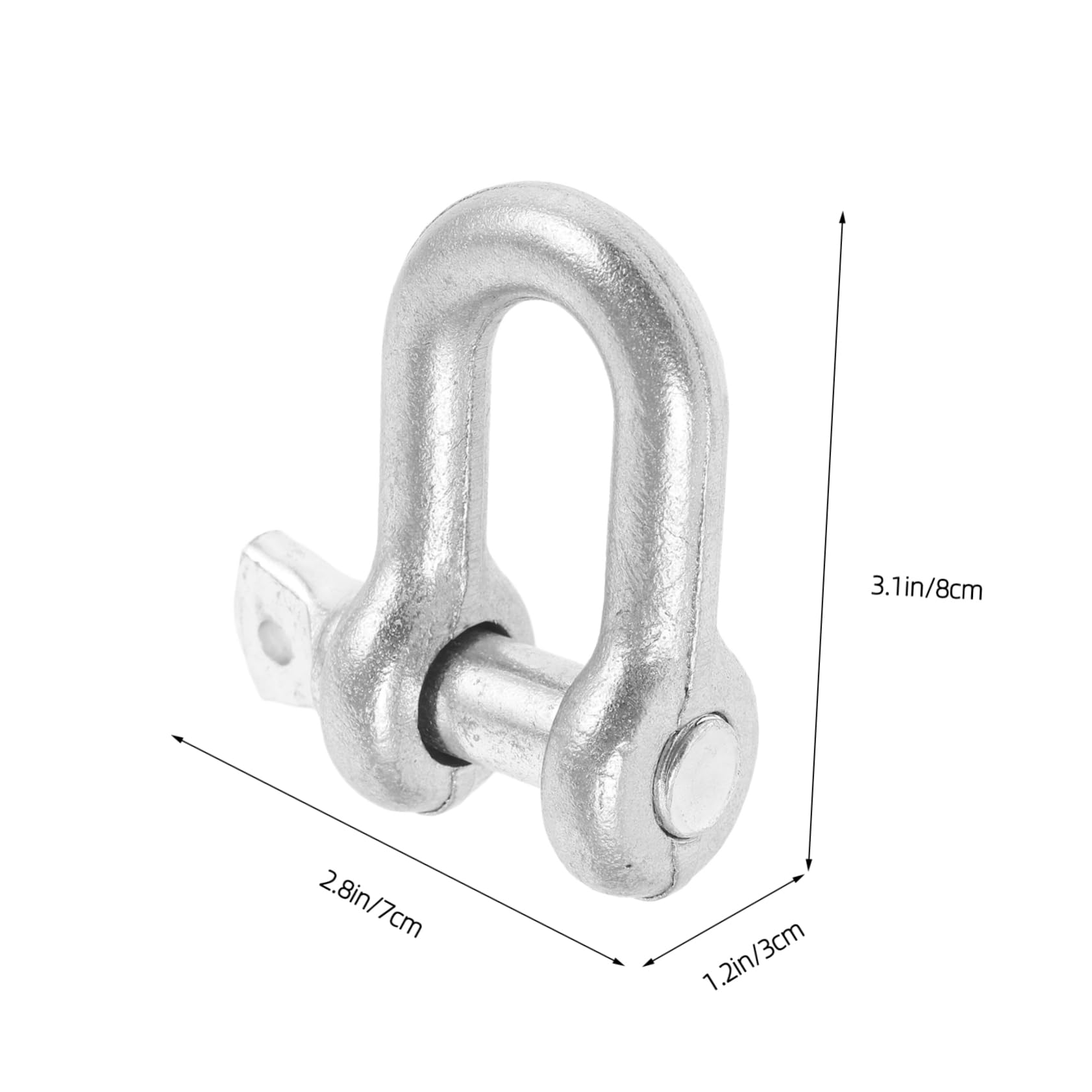 FUNOMOCYA Galvanized Anchor Shackle 1/2'' Heavy Duty Lifting Shackle for Off-Road Use 2t Capacity Bolt Anchor Shackle Replacement
