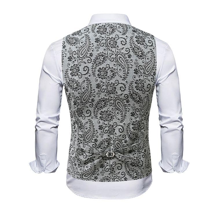 Chaleco de traje con cuello en V para hombre uniforme de camarero 7