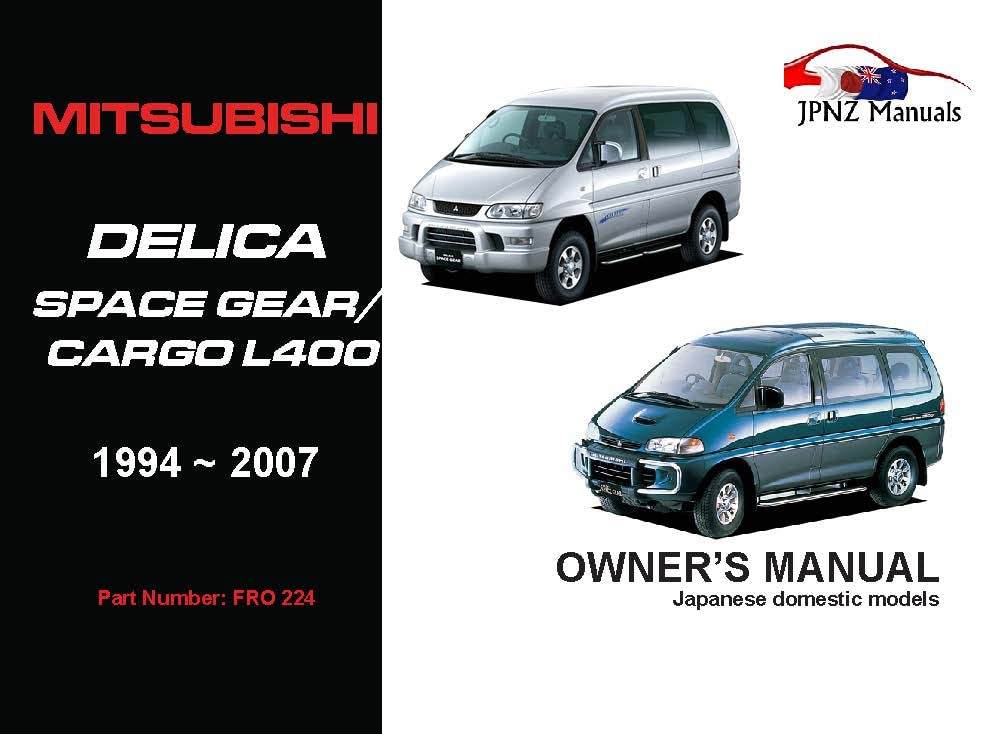 Mitsubishi Delica 95-02 Owners Handbook