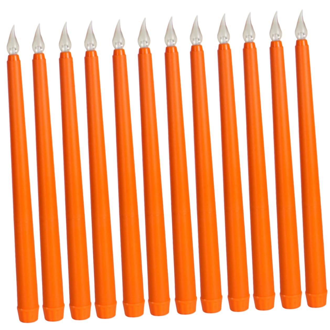 Sosoport 12 Stück Flammenlose LED Stabkerzen Batteriebetrieben mit Realistischem Design aus Pp und LED für Zuhause und Festliche Dekoration
