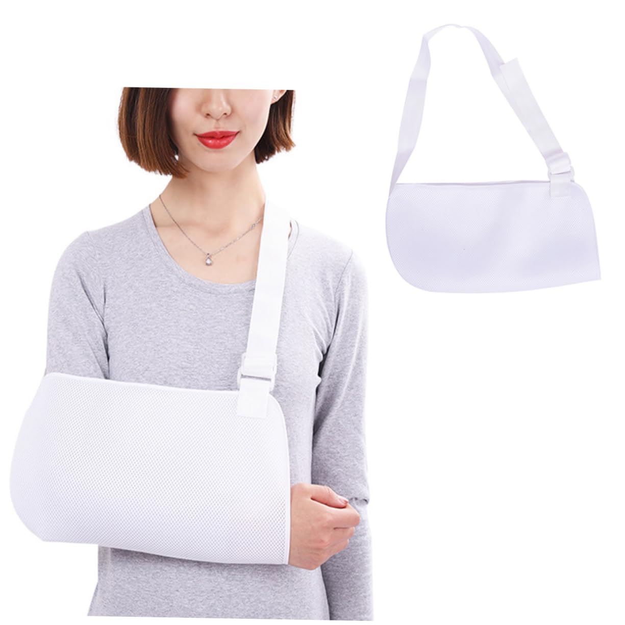 Shoulder Dislocation Fixator Arm Sling for Elbow Support Sports Shoulder Brace Breathable Mesh Sling Men Women Random Style