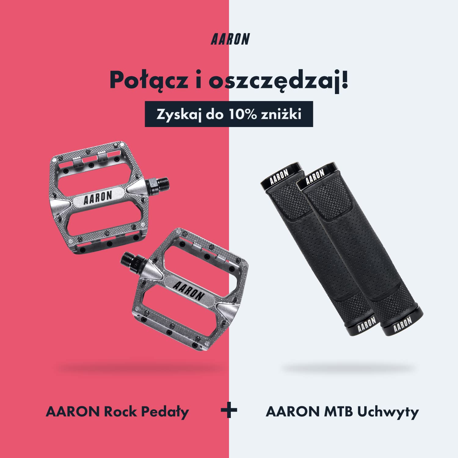 AARON Aluminiowe pedały do rowerów górskich z przemysłowymi łożyskami kulkowymi – antypoślizgowe z wymiennymi pinami – platformowy do rowerów elektrycznych, MTB, rowerów trekkingowych