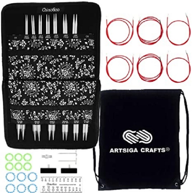 ChiaoGoo TWIST Lace inter. needle set 10cm 1.50-2.50mm - 1pc ChiaoGoo TWIST Lace inter. needle set 10cm 1.50-2.50mm - 1pc