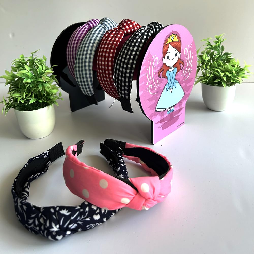 The Rosette Imprint Acrylic Hairband Organiser for Girls Kids Women | Durable Headband Holder | Compact 6 x 8.5 x 7 in Size | Hairband Stand for Girls | Stylish Princess Design - Image 2 thumbnail
