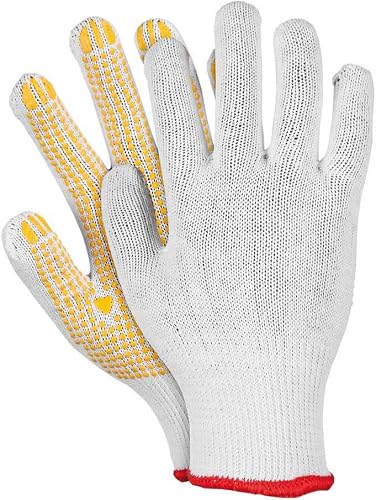 Reis RDZNY10 Schutzhandschuhe, Weiß-Gelb, 10 Größe, 12 Stück