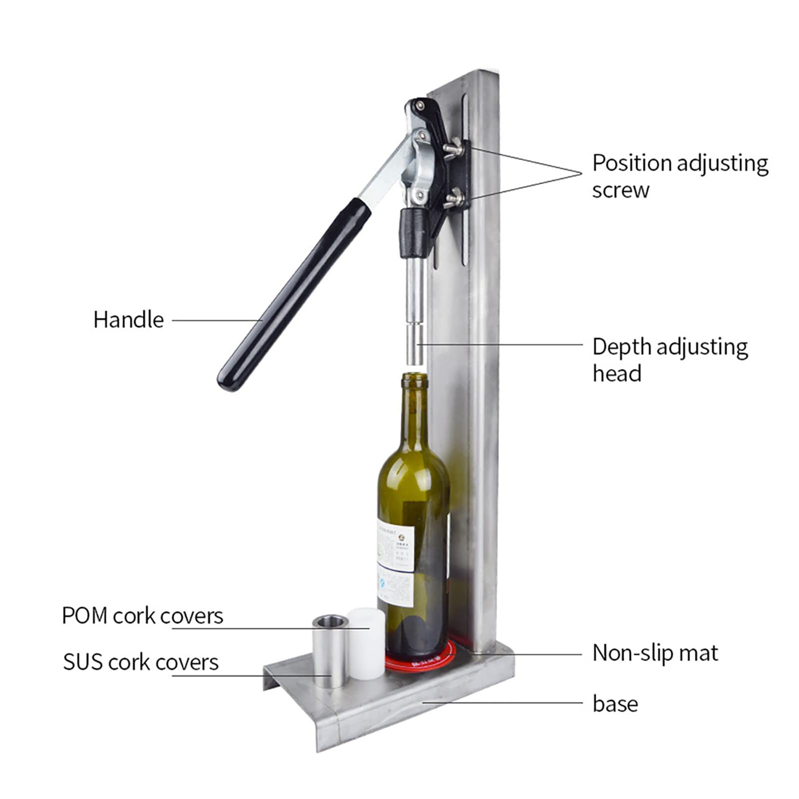 Appareil De Bouchage à Double Levier Pour Bouteille De Vin Outil De