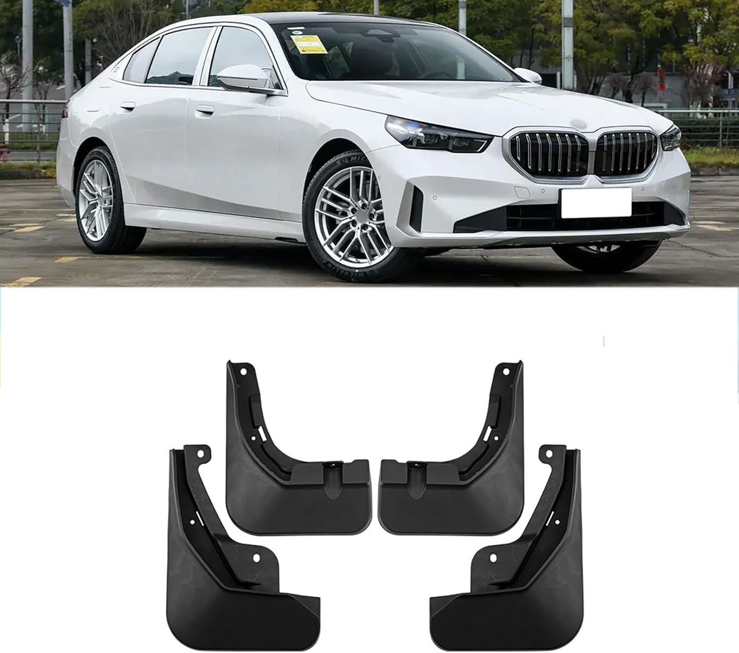 Guardabarros BMW Serie 5 2024 del tras de goma para proteger la carrocería en viajes y lluvia