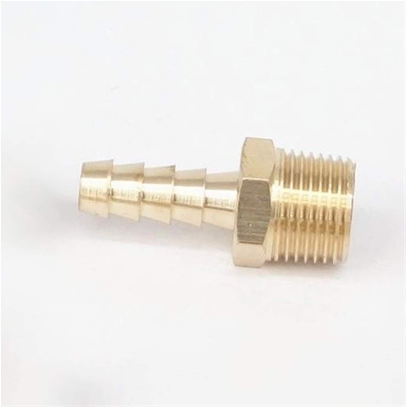 Leloo Luiho-Brass 1/8" 1/4" 3/8" NPT Maschio 1/8" 4mm 1/4" 5/16" 3/8" Hose Barb Coda Ottone Carburante Raccordi Connettori Adattatori, Forte e Robusto (Thread Specification : Type 6)
