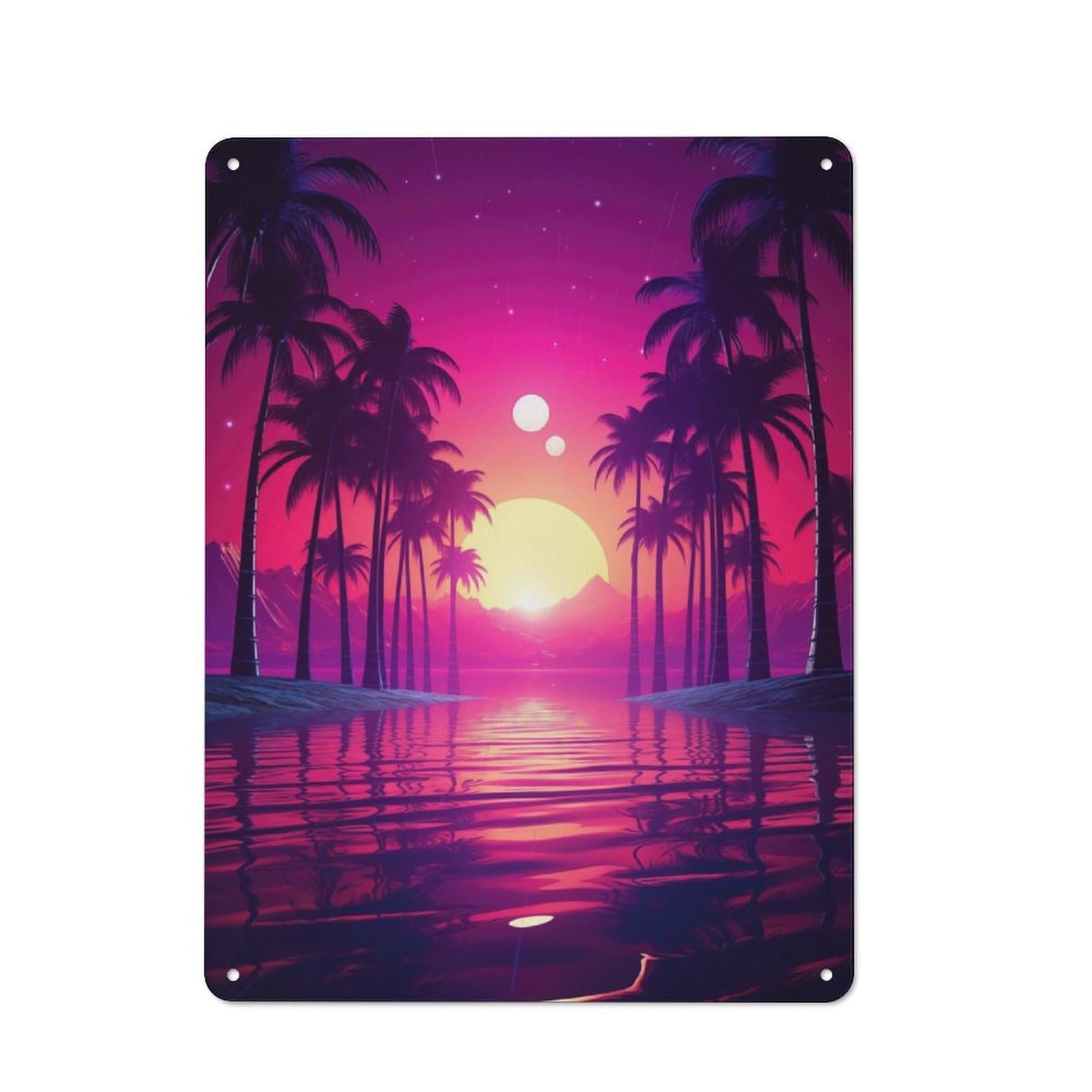 Junmoney Neon Utopia Unveiled For Café Or Restaurant, Vintage Tin Wall Plaque 40X30cm, New Home Wall Decor For Café Owners And Decorators