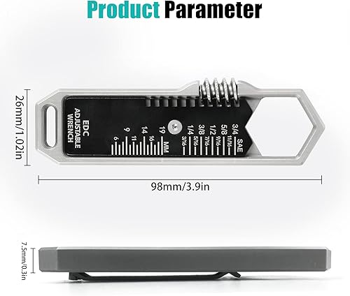 Miniatura 5 de Llave ajustable EDC, llave de bolsillo, bolígrafo de acción de perno multiherramienta herramientas de bolsillo