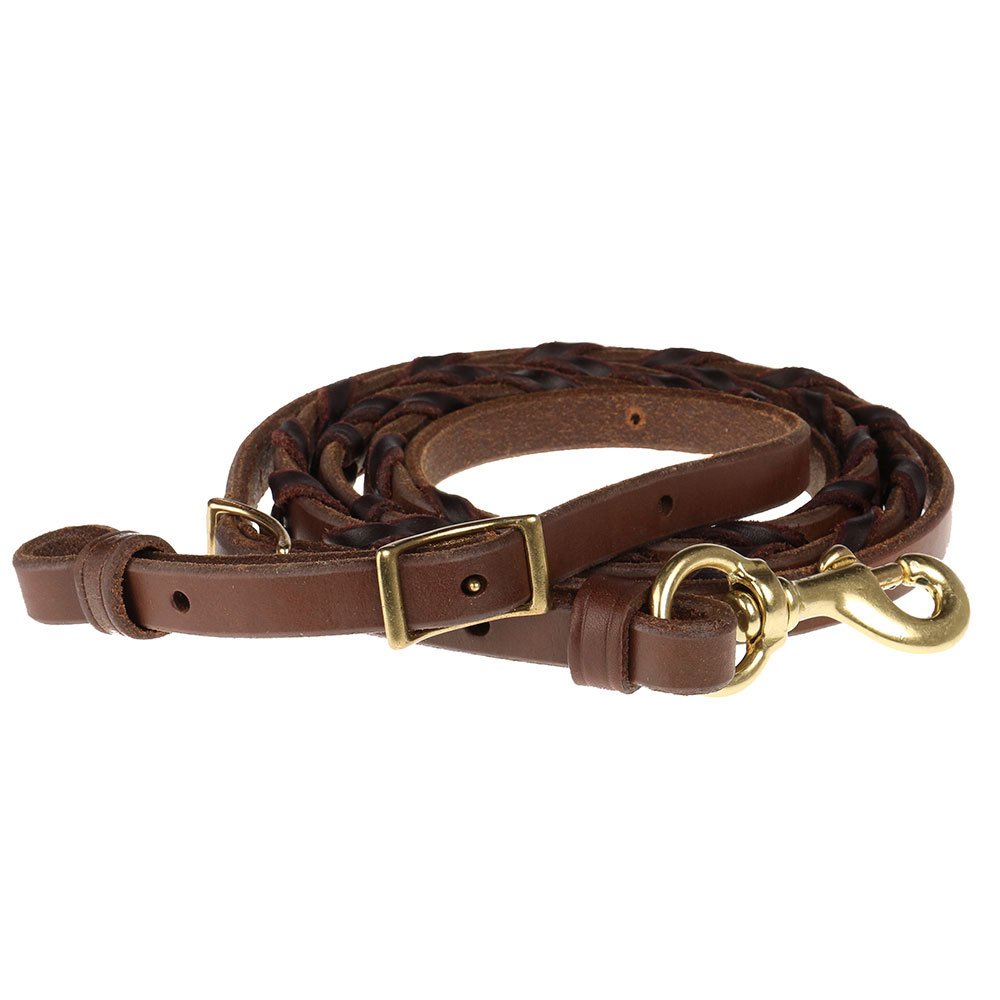 Berlin Custom LeatherNRS Tack 5/8in. x 7'6in. Latigo Laced Barrel Reins