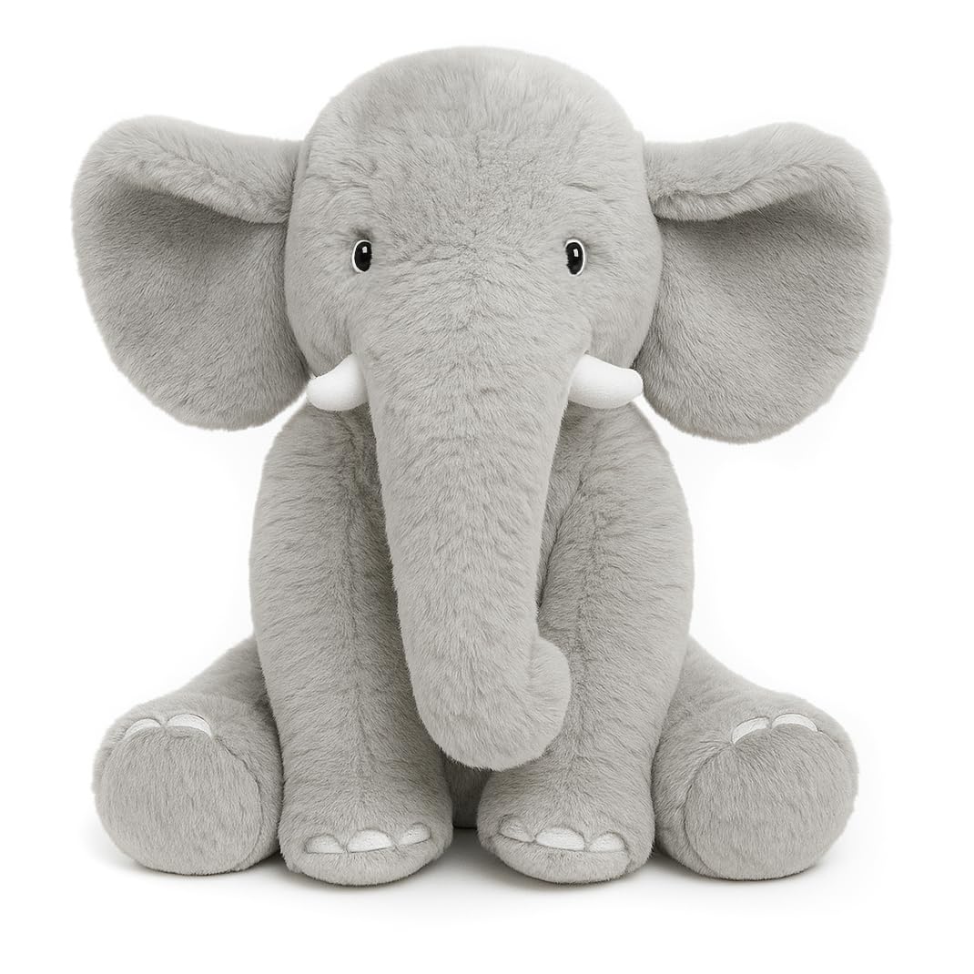 WEIGEDU 13" Gray Elephant Stuffed Animal - Plush Toy for Boys, Girls, Kids, Baby Shower, Bedtime, Birthday
