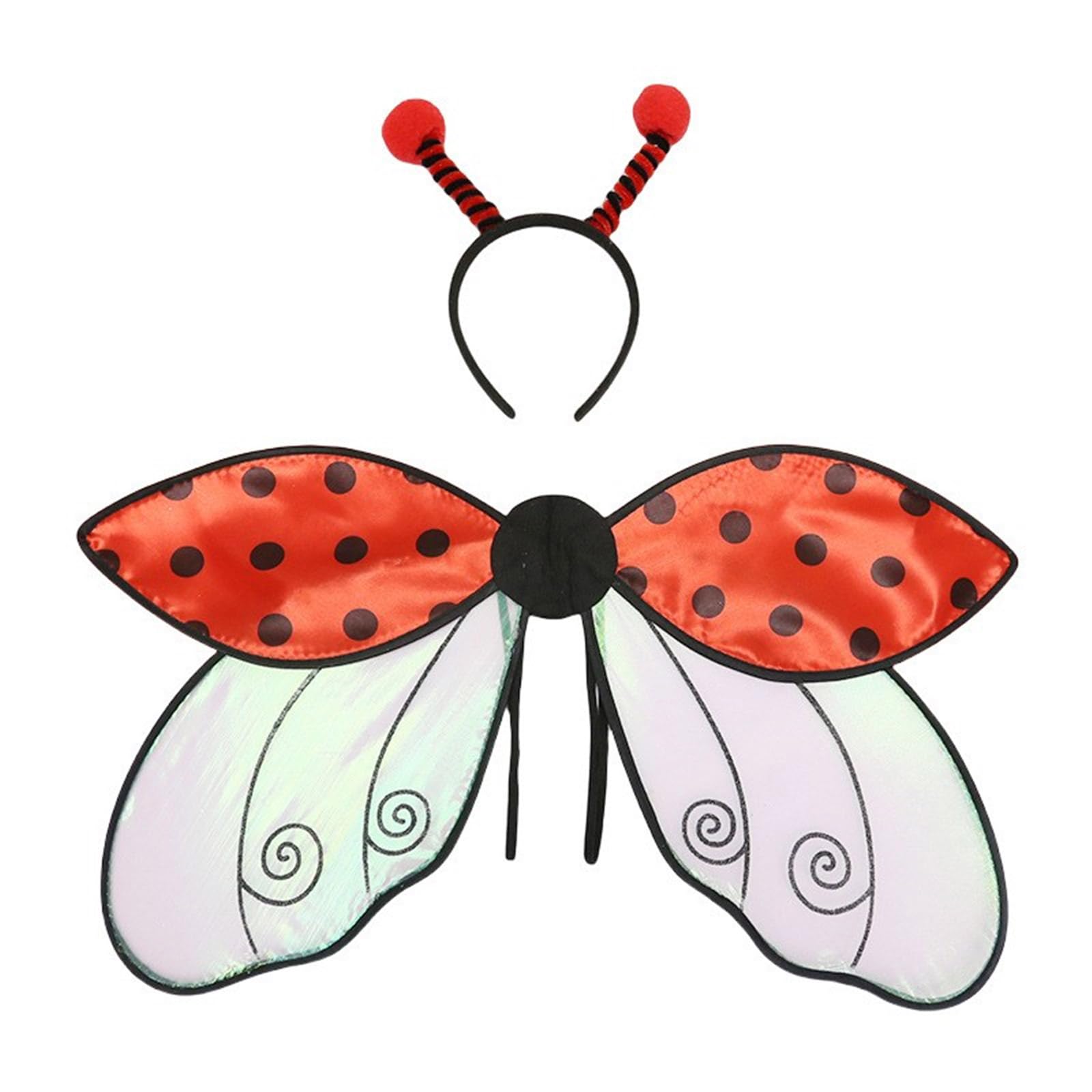 X-Institute Ladybirds Wing With Headband Set Bees Wing Headpiece Halloween Wing For Christmas Themed Parties