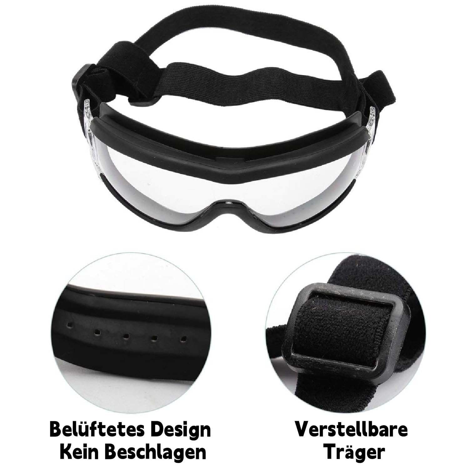occhiali da sole per cani, occhiali protettivi per cani di taglia grande, occhiali da sole con protezione UV, occhiali da sole regolabili per cani, occhiali protettivi per cani di taglia