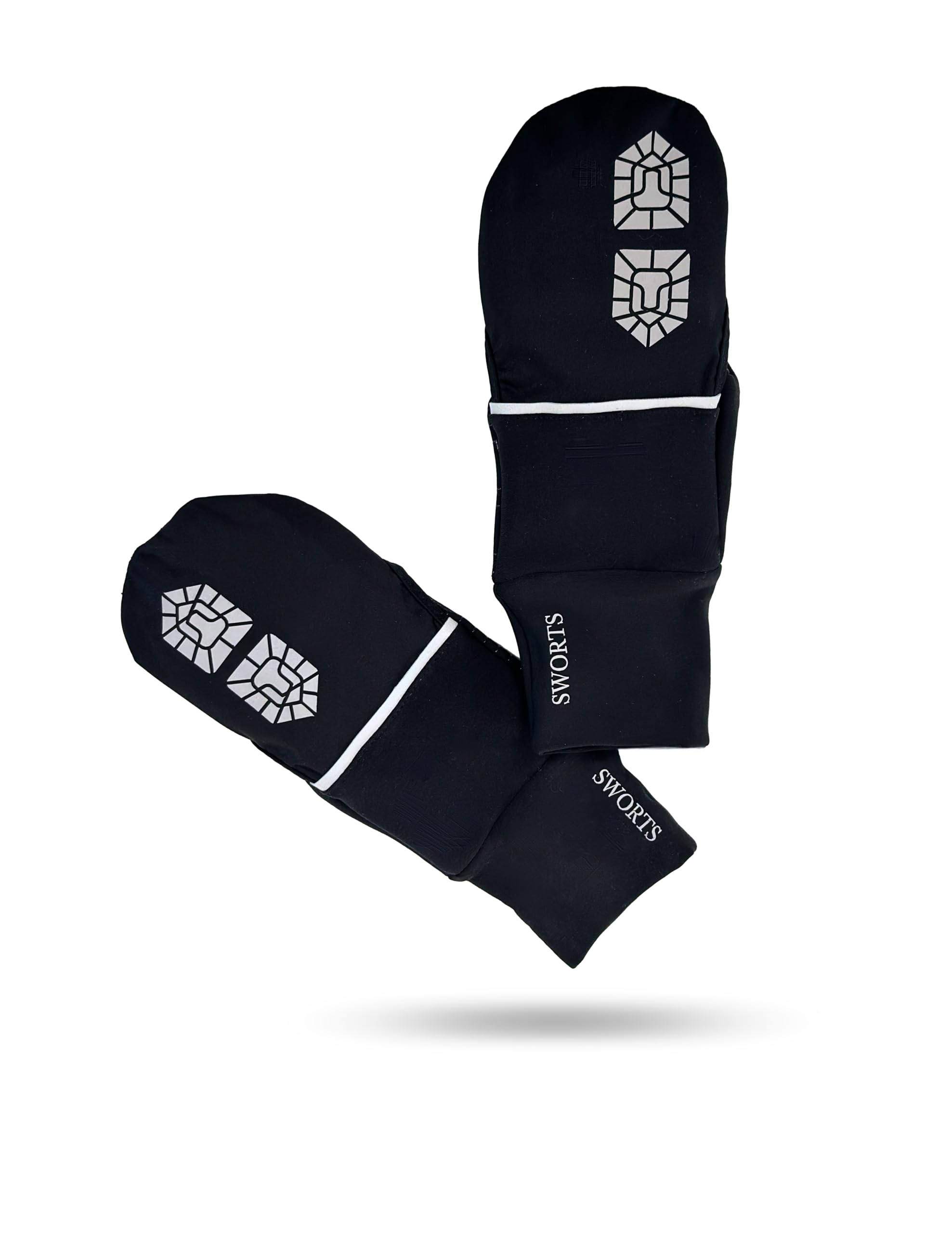 Guantes unisex de invierno para correr con forro polar interior y capuchón protector, diseñados para deportistas y deportistas