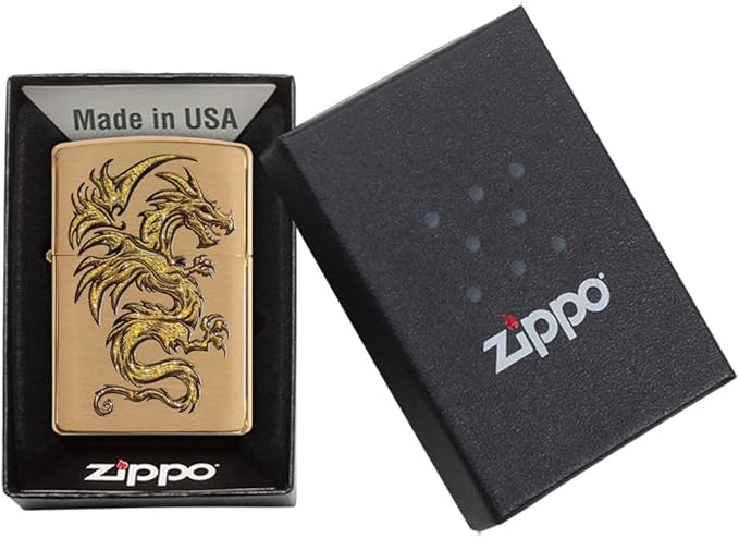 Encendedor Zippo Dragon Design Brushed Brass miniatura 6