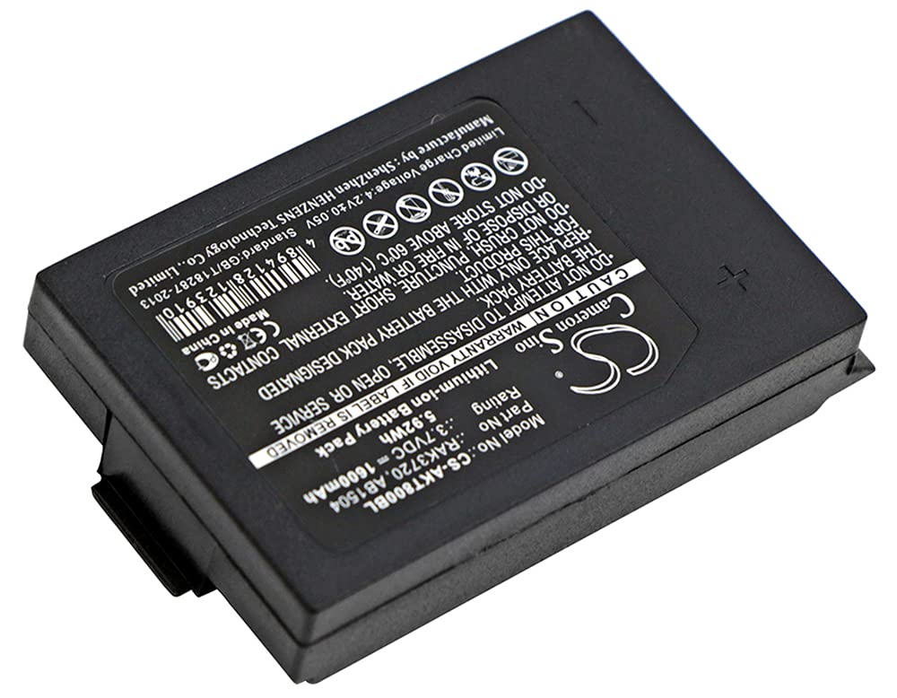 CS-AKT800BL Batterie 1600mAh Compatible avec [Akerstroms] AQ80 Transmitters, Era 100J Transmitters, Era 150J FSK98.05, J 10BD, J Era 100J, Era 150, 4B, 6B, 8B, J-10B, J-9BDRS, J-9BRS, Jupiter, Jupite