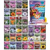Flower Seeds Garden Kit - 36 Packs of Annual & Perennial Flowers for Planting – with Wildflowers for Pollinators, Bees, Butterflies | Heirloom Non-GMO Seed Starter Pack – Survival Garden Seeds
