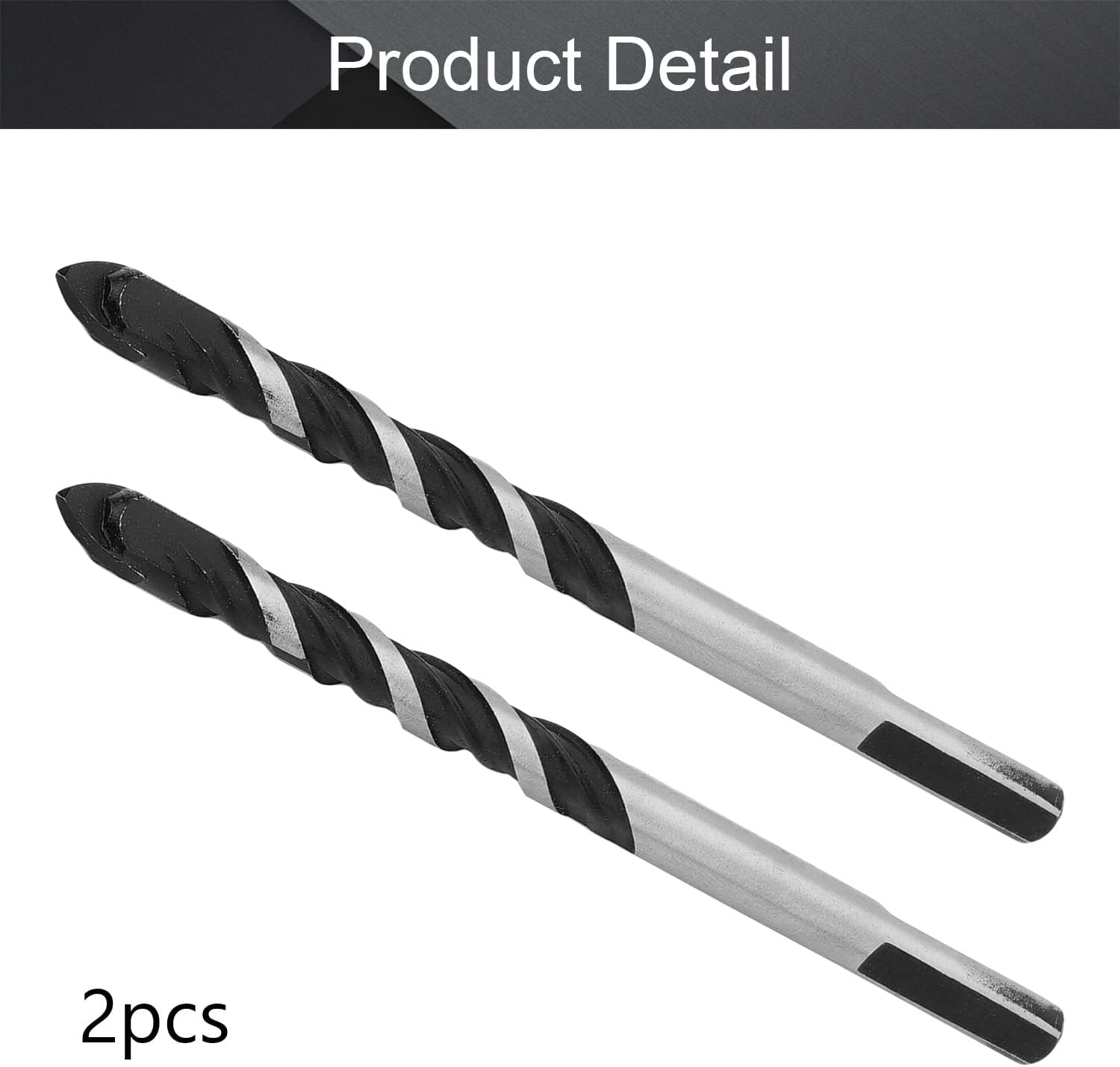 信託 Utoolmart セラミックドリル コンクリートドリル ドリルビット 直径8mm 2個入り 高硬度合金ドリル タイル 超硬ドリル 黒化 U字型スロット セラミック コンクリート ストーン レンガ ダイヤモンド タイル用ドリル Cmdb Md